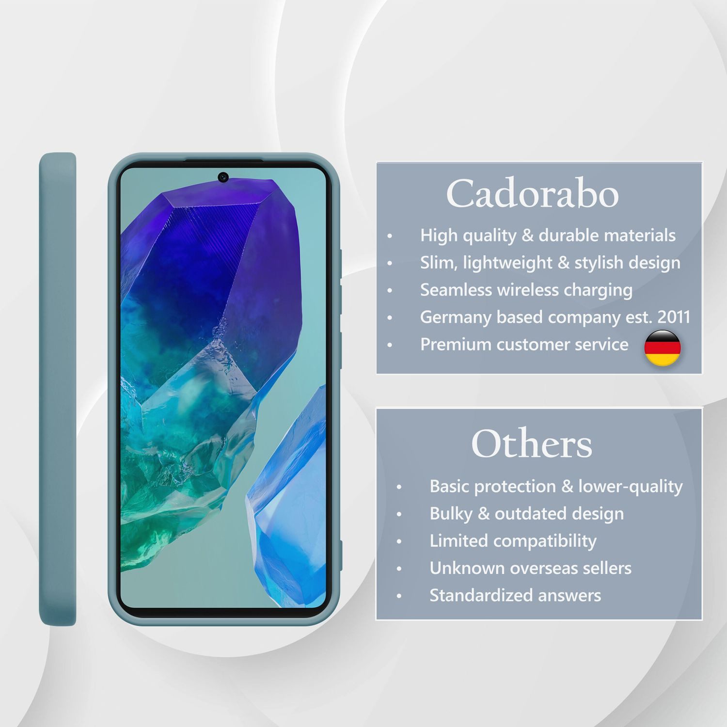 Cadorabo Handyhülle für Samsung Galaxy M55 Hülle Samsung Galaxy M55, Hülle TPU Silikon Schutzhülle Flexible Handyhülle Cover Case
