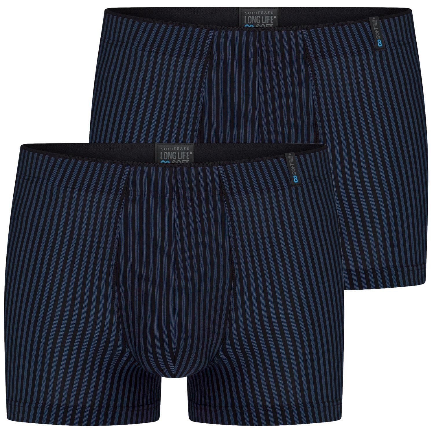 Schiesser Boxershorts Shorts ohne Eingriff, körpernaher Schnitt, innenliegender Webgummibund
