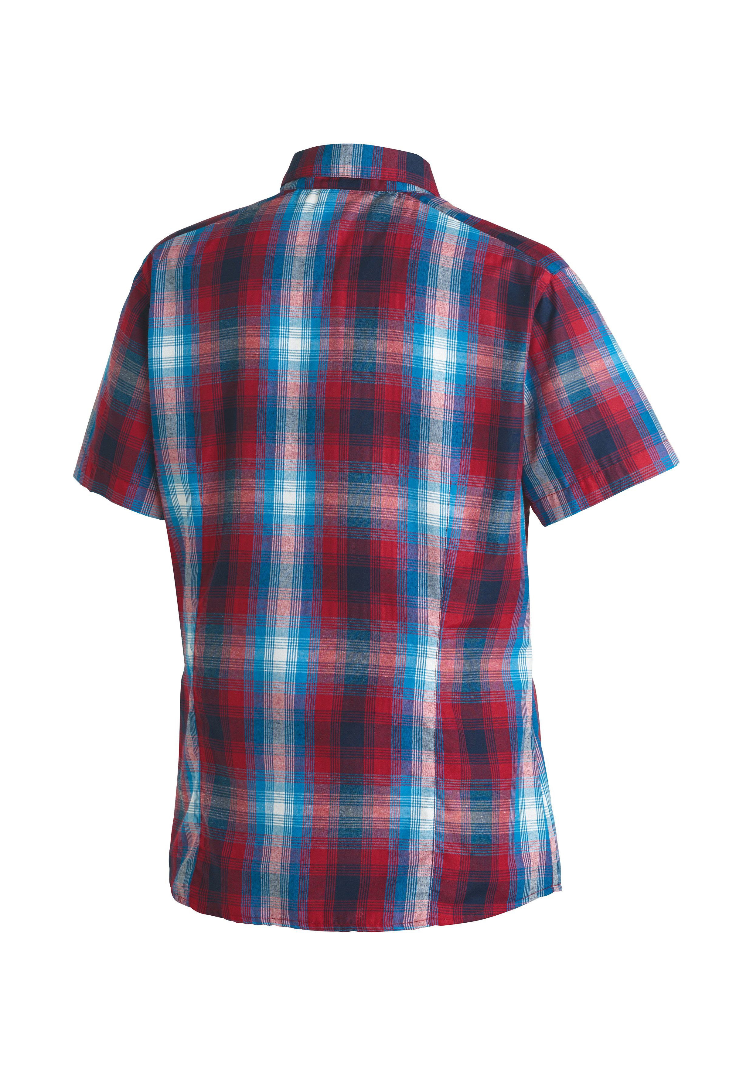 Maier Sports Funktionsbluse Philina Damen Bluse, leichte Kurzarmbluse, Blusen-Shirt, Karobluse, Reg Fit