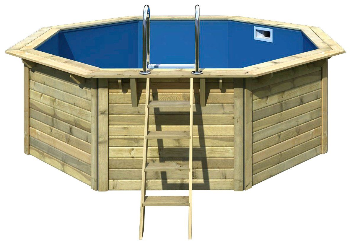 KONIFERA Achteckpool MADRID V1 (Set, 5-tlg), BxLxH: 400x400x124 cm
