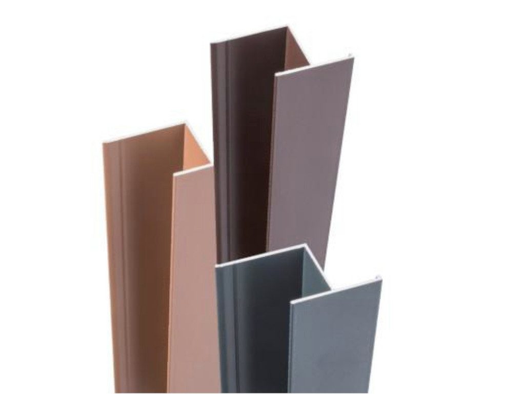 Silvadec Pfostenträger Aluminium-Übergangsprofil Hellbraun