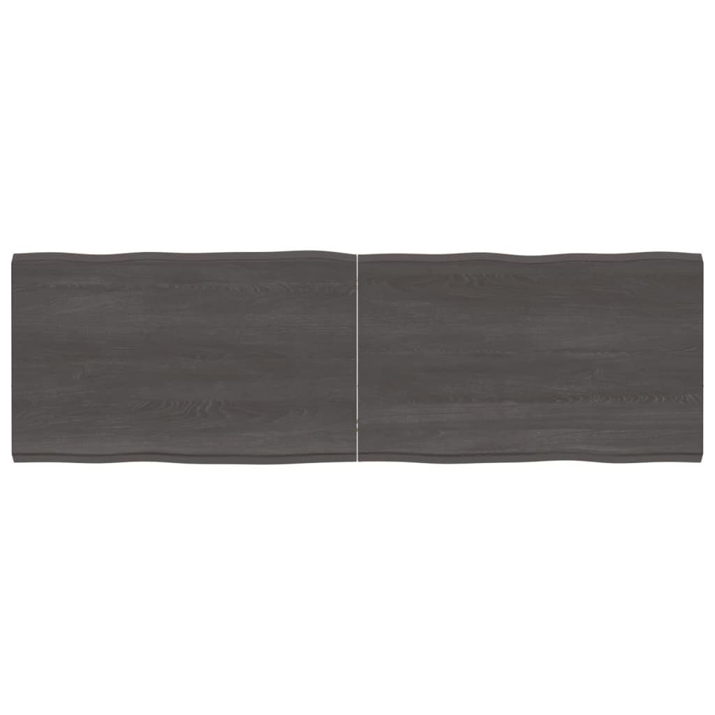 furnicato Tischplatte 160x50x(2-4) cm Massivholz Behandelt Baumkante (1 St)
