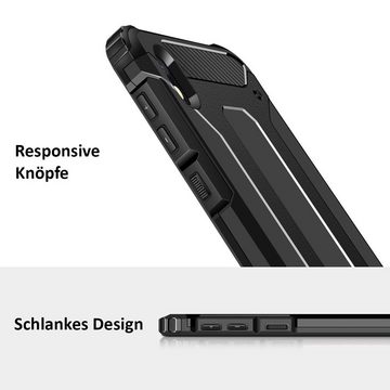 FITSU Handyhülle Outdoor Hülle für Samsung Galaxy A10 Schwarz, Robuste Handyhülle Outdoor Case stabile Schutzhülle mit Eckenschutz