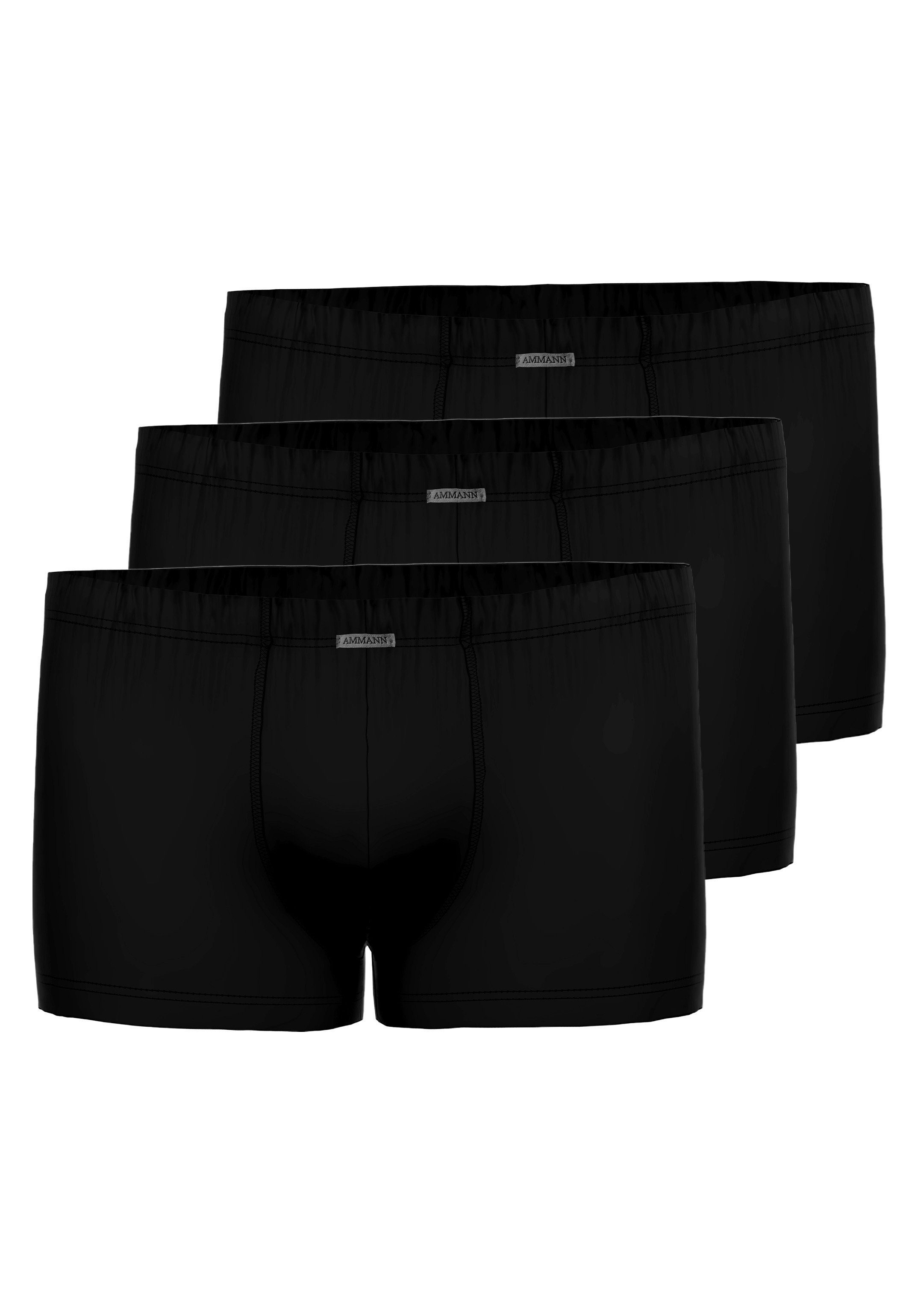 Retro Short Boxer Close Pant / - Retro 3er Ammann Ohne Pack 3-St) - Baumwolle Schwarz Eingriff to Atmungsaktiv - you (Spar-Set,