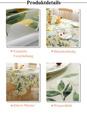 Caterize Tischdecke Zitrone Garten Tischdecken Gartentischdecke Fleckschutz Pflegeleicht (1-tlg)