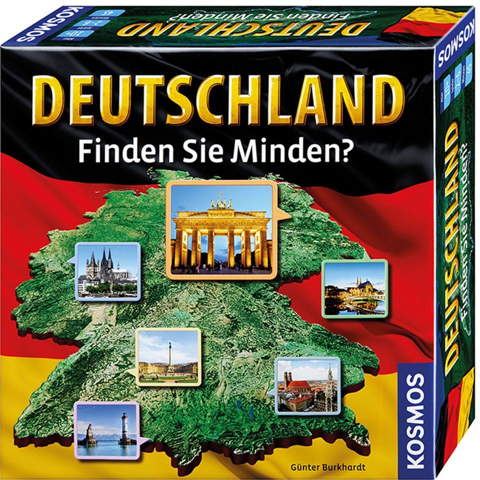 Kosmos Spiel Deutschland - Finden Sie Minden?, Geografie-Spiel, Made in Germany