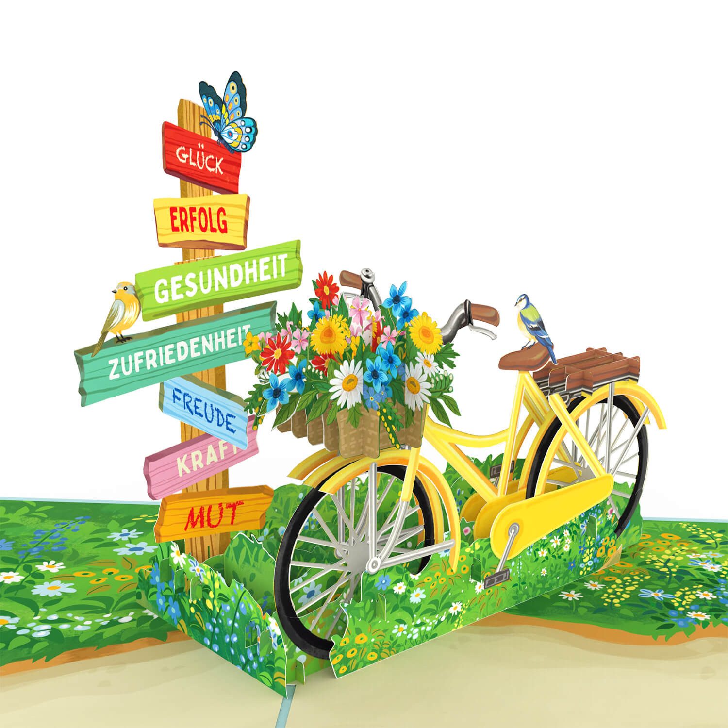 papercrush Geburtstagskarte Gute Wünsche Pop-Up Karte