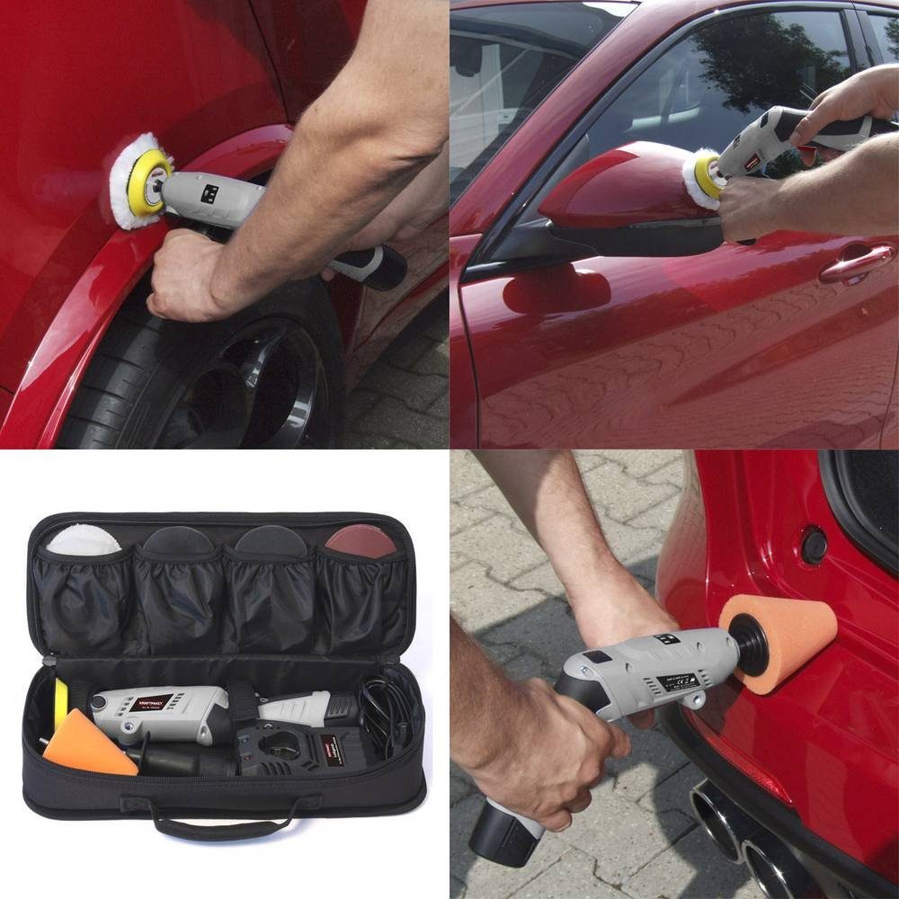 Dino KRAFTPAKET Polishing Machine The rotating housing opens up completely new possibilities 640256, Infinitely variable speed control, rechargeable via 230 V