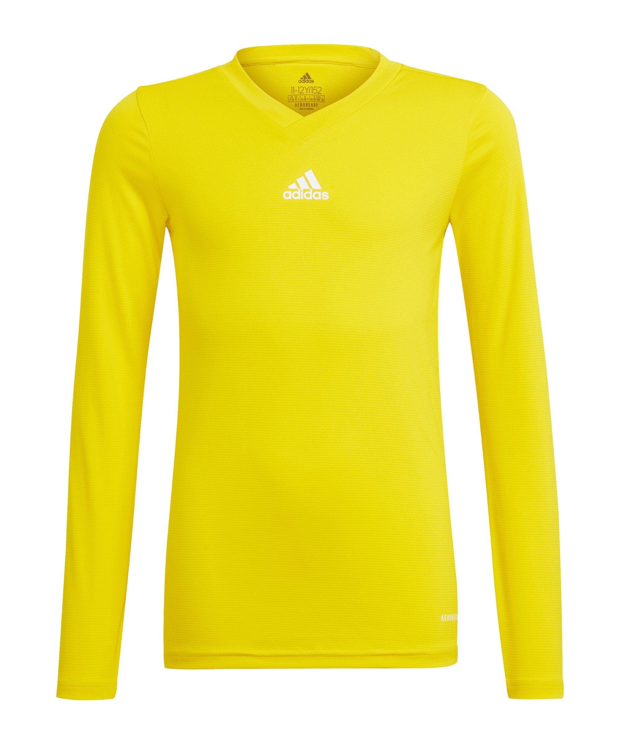 adidas Performance Funktionsshirt Team Base Top langarm Kids Dunkel default gelb | Funktionsshirts