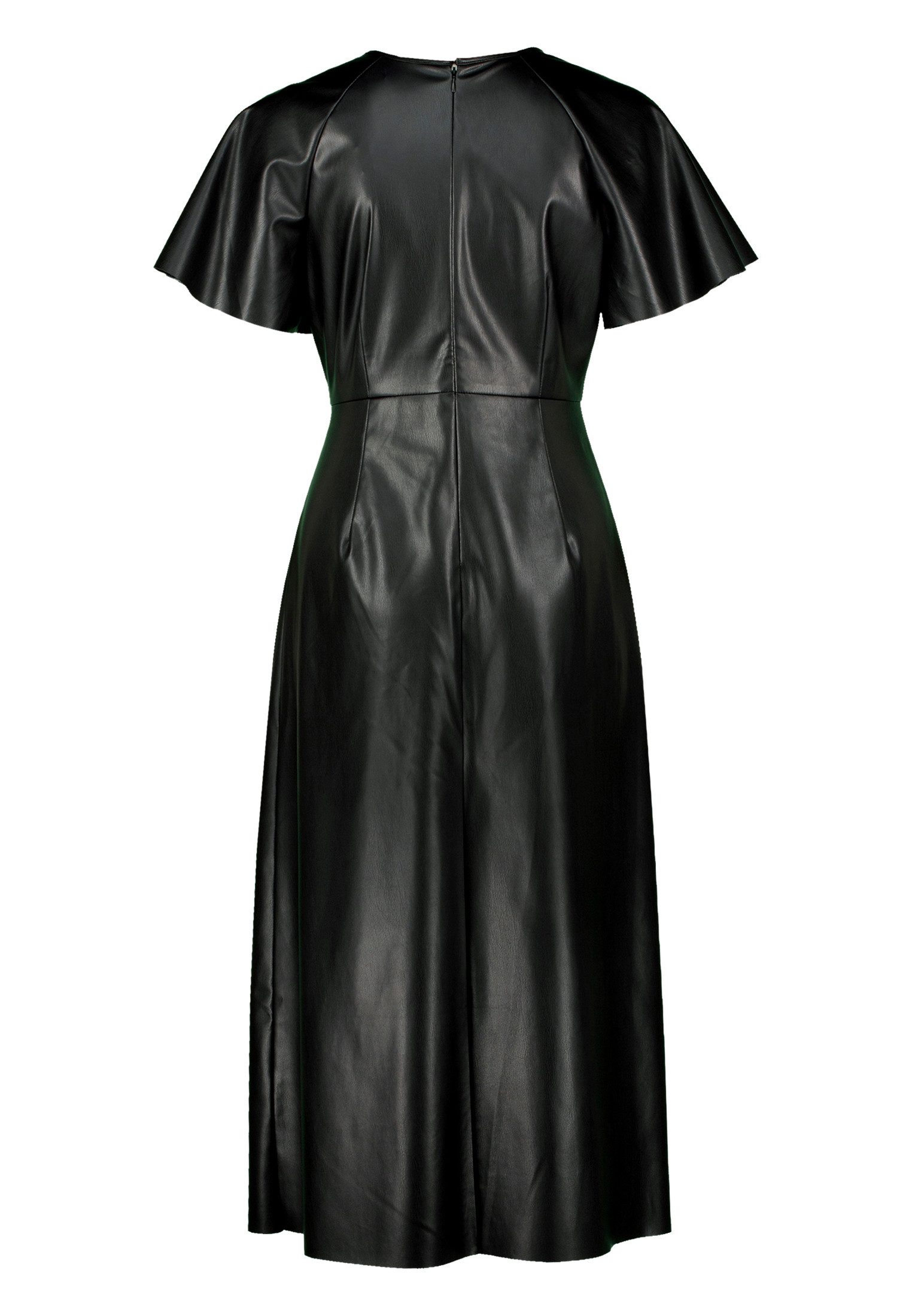 Zero Midikleid Damen in Lederoptik drapiert /gerafft