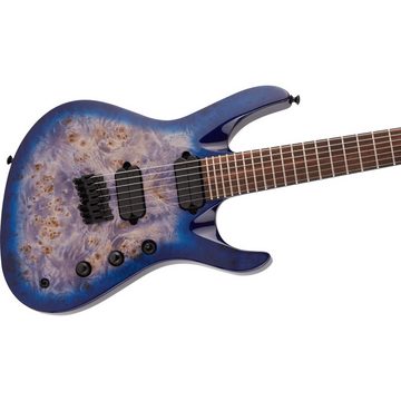 Jackson E-Gitarre, Pro Series Signature Chris Broderick Soloist HT7P Transparent Blue -