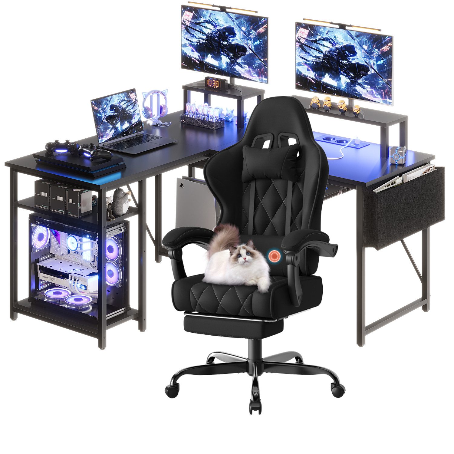 HOMALL Gaming-Stuhl Massage-Bürostuhl aus Stoff mit günstig online kaufen
