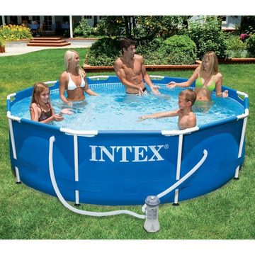 Intex Pool INTEX 28212GN Metal Frame Pool, 366x76cm inkl. Filterpumpe