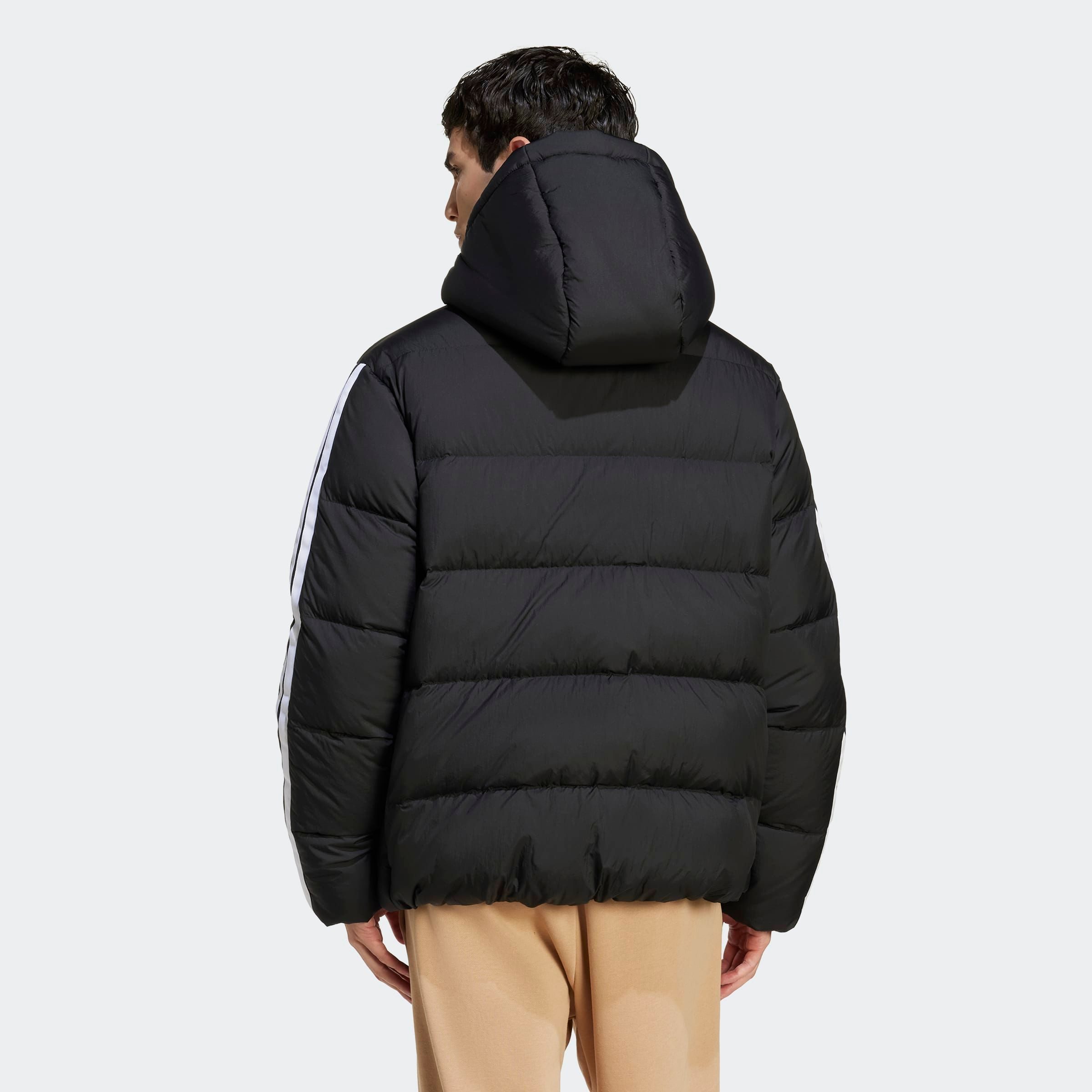 adidas Sportswear Winterjacke ESSENTIALS CLIMAWARM 3-STREIFEN PUFFER MIT KAPUZE