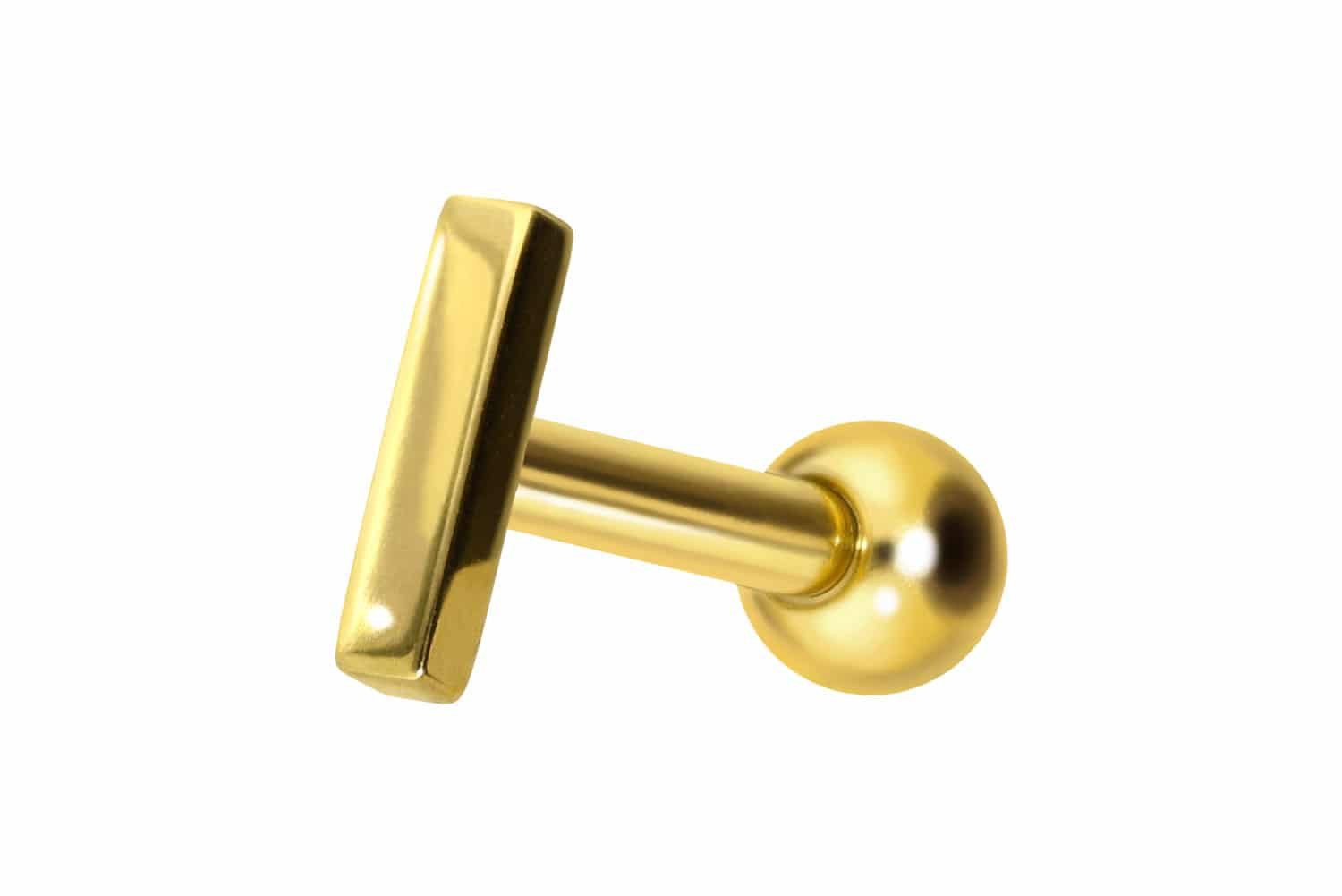 PIERCINGLINE Piercing-Set Titan Ohrpiercing mit Innengewinde BALKEN (Mini-Barbells, 1-tlg)