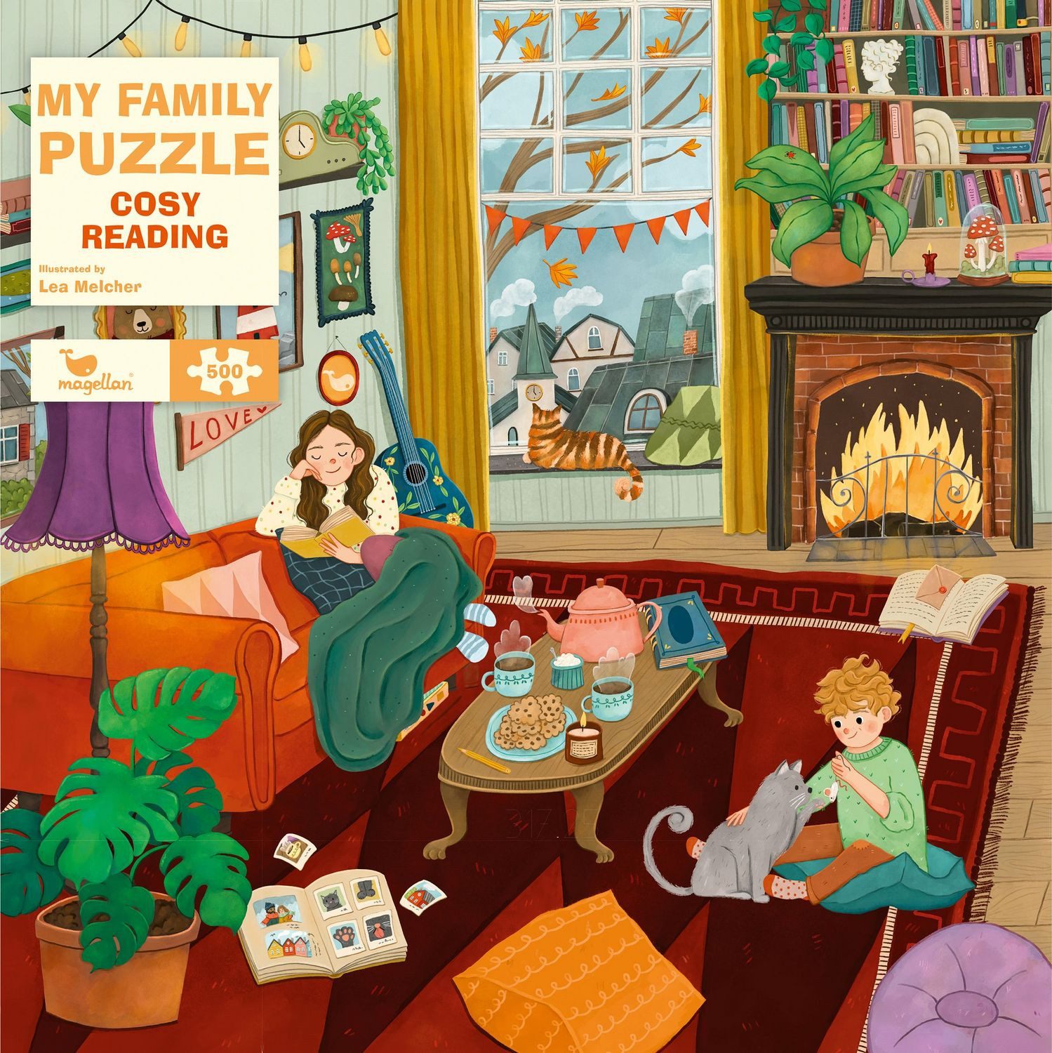 Magellan Puzzle My Family Puzzle - Cosy Reading, Puzzleteile