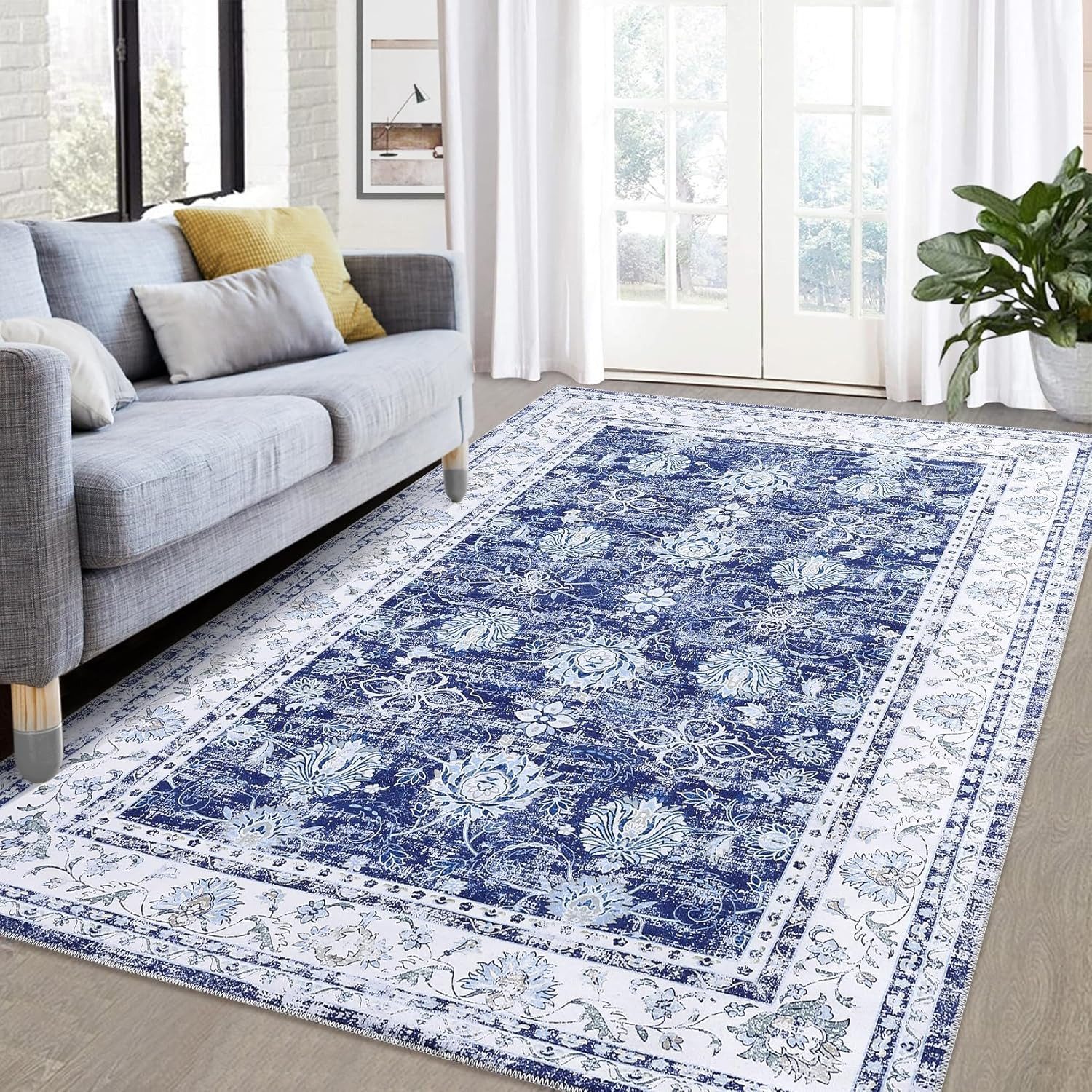 GarveeMore Teppich Vintage orientalischer Blumen-Teppich, waschbar, günstig online kaufen