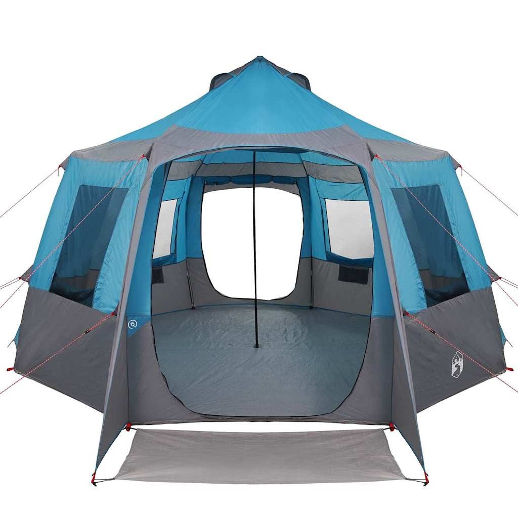vidaXL Tunnelzelt Kabine Zelt 12-Personen Blau und Grau 405 x 405 x 273 cm, (1 tlg)