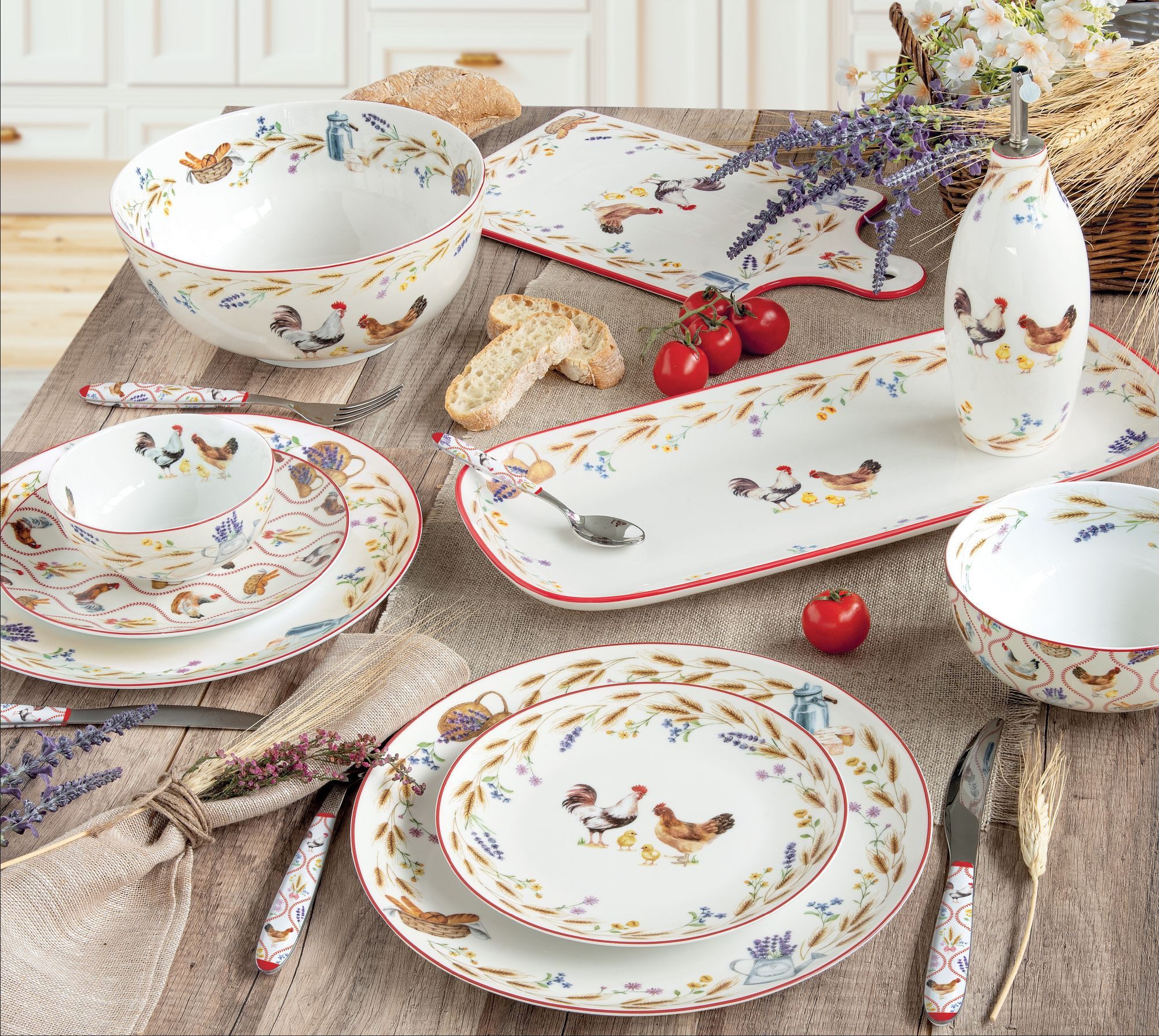 EasyLife Platzset Country Life, Spülmaschinengeeignet, Mehrfarbig, günstig online kaufen
