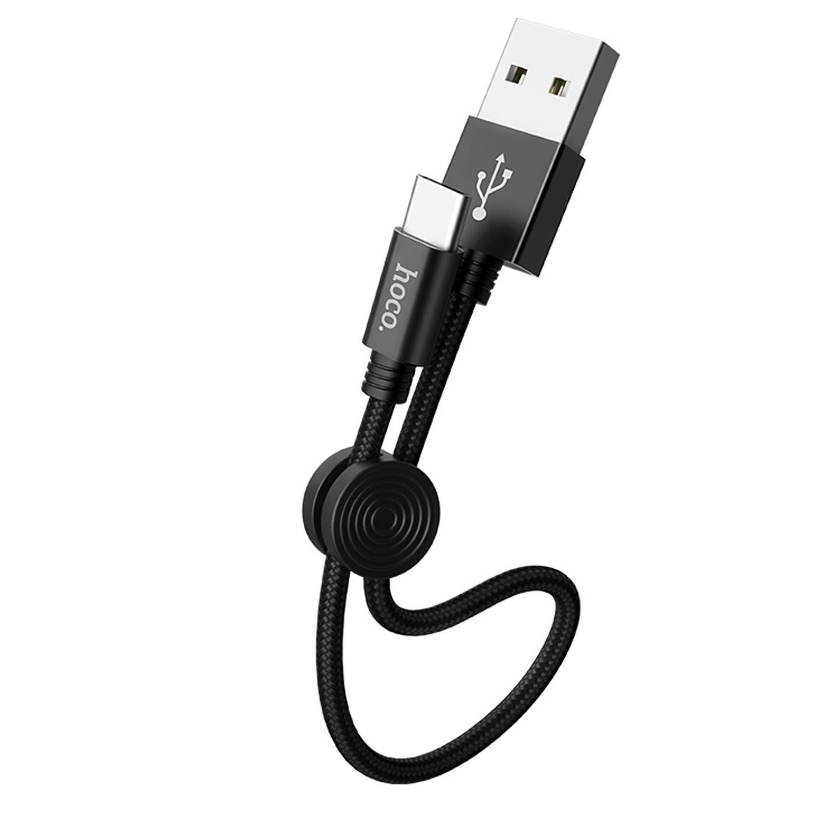 hoco. X35 USB Daten & Ladekabel bis zu 2.4A Ladestrom Smartphone-Kabel, USB-C, USB Typ A (25 cm), Premium Aufladekabel für Samsung, Huawei, Xiaomi uvm.