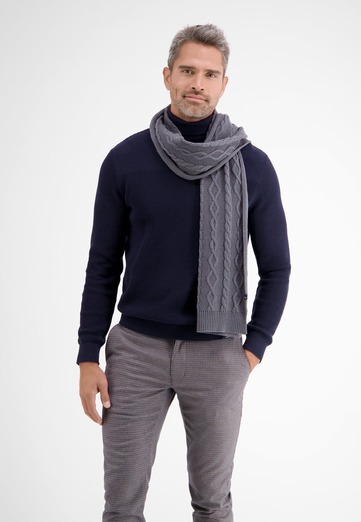 LERROS Strickschal GREY mit Strickschal LERROS SMOKY Zopfmuster