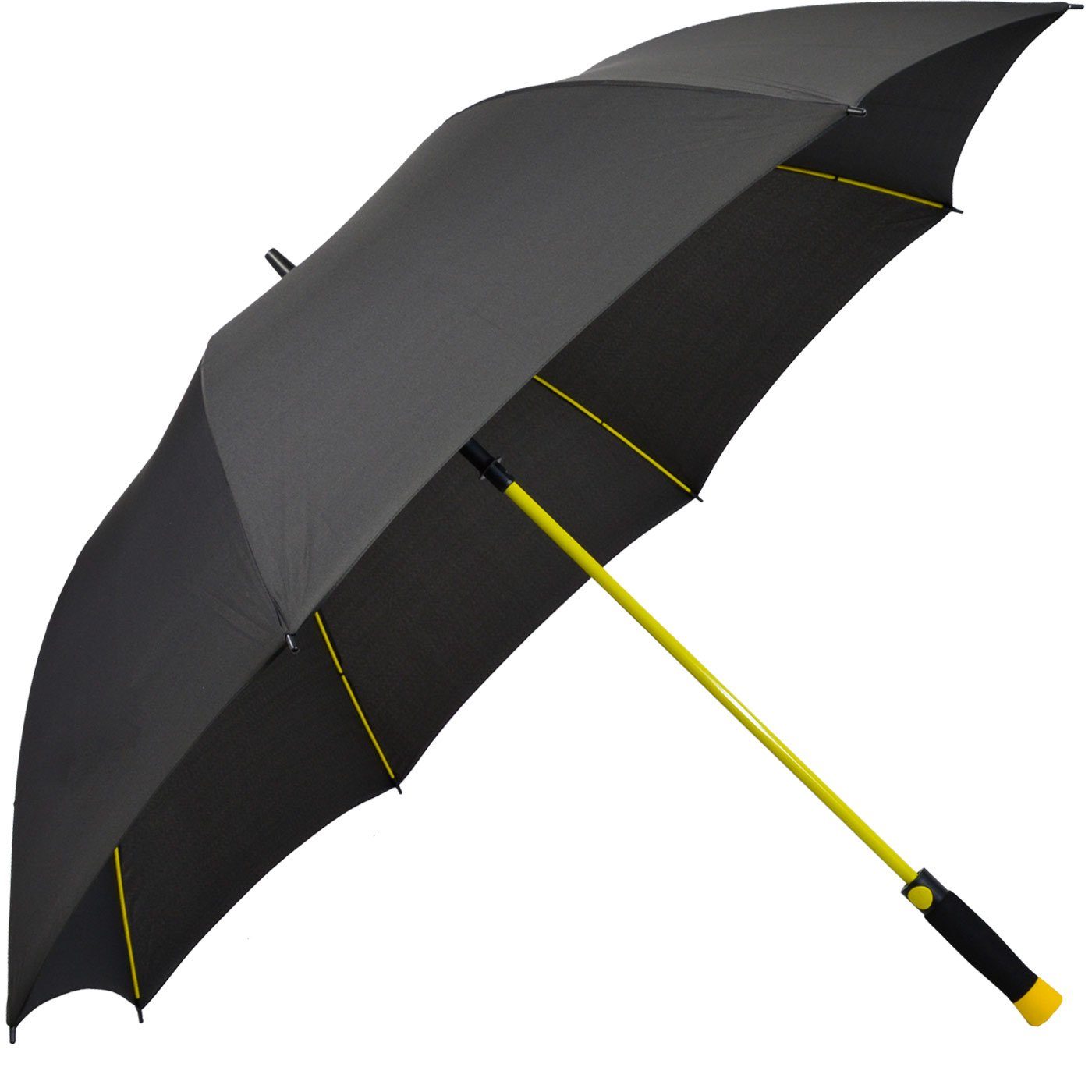 iX-brella Stockregenschirm XXL Golf Fiberglas Automatik mit farbigem Gestell, einzigartig