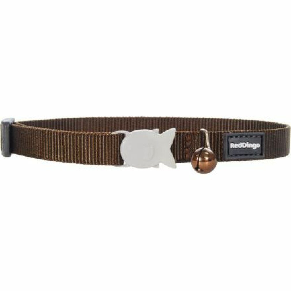 Red Dingo Katzen-Halsband Halsband für Katzen – Unifarben – Braun