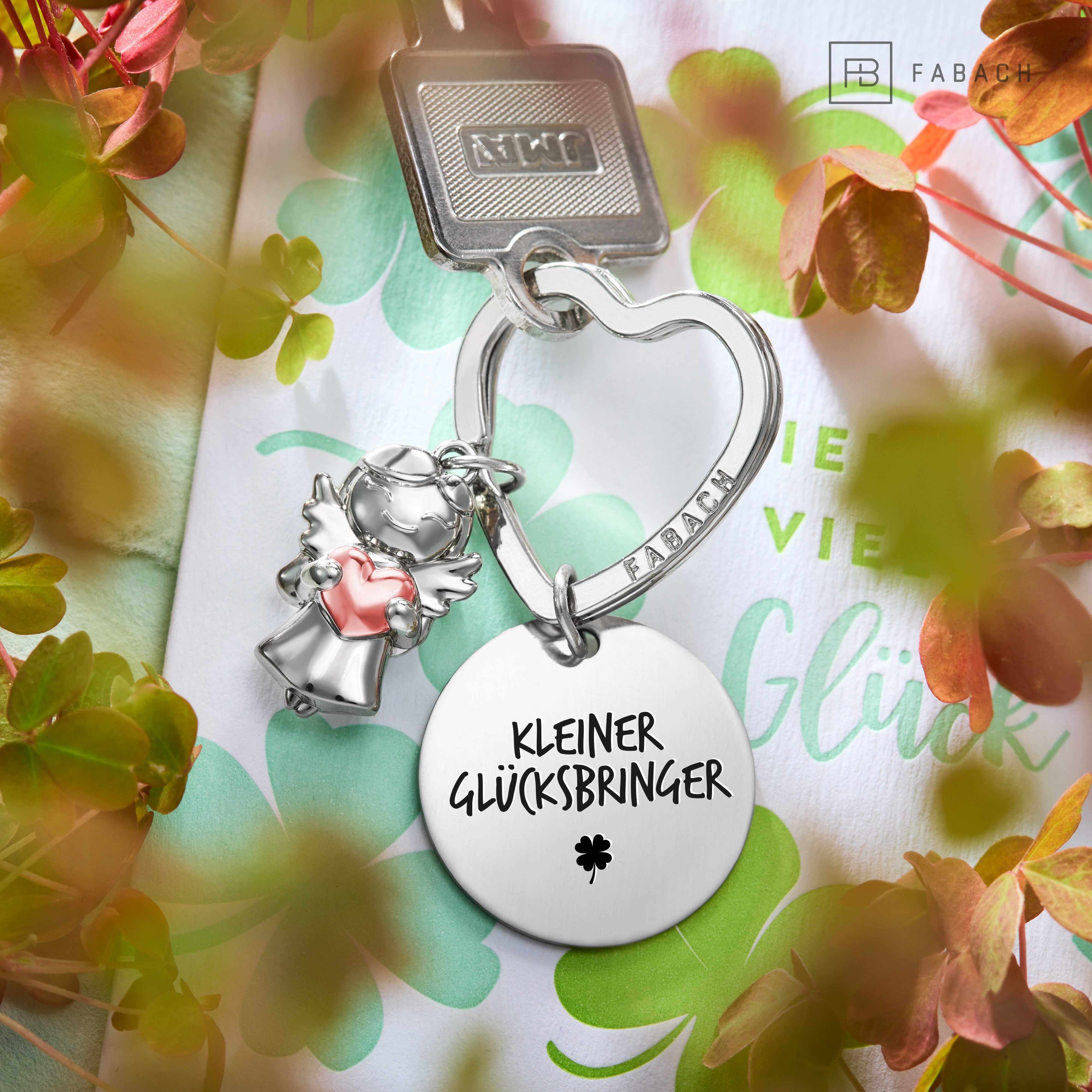 FABACH Schlüsselanhänger Schutzengel Star in Charms Größe mit Gravur "Glücksbringer" – Bild 5 von 5