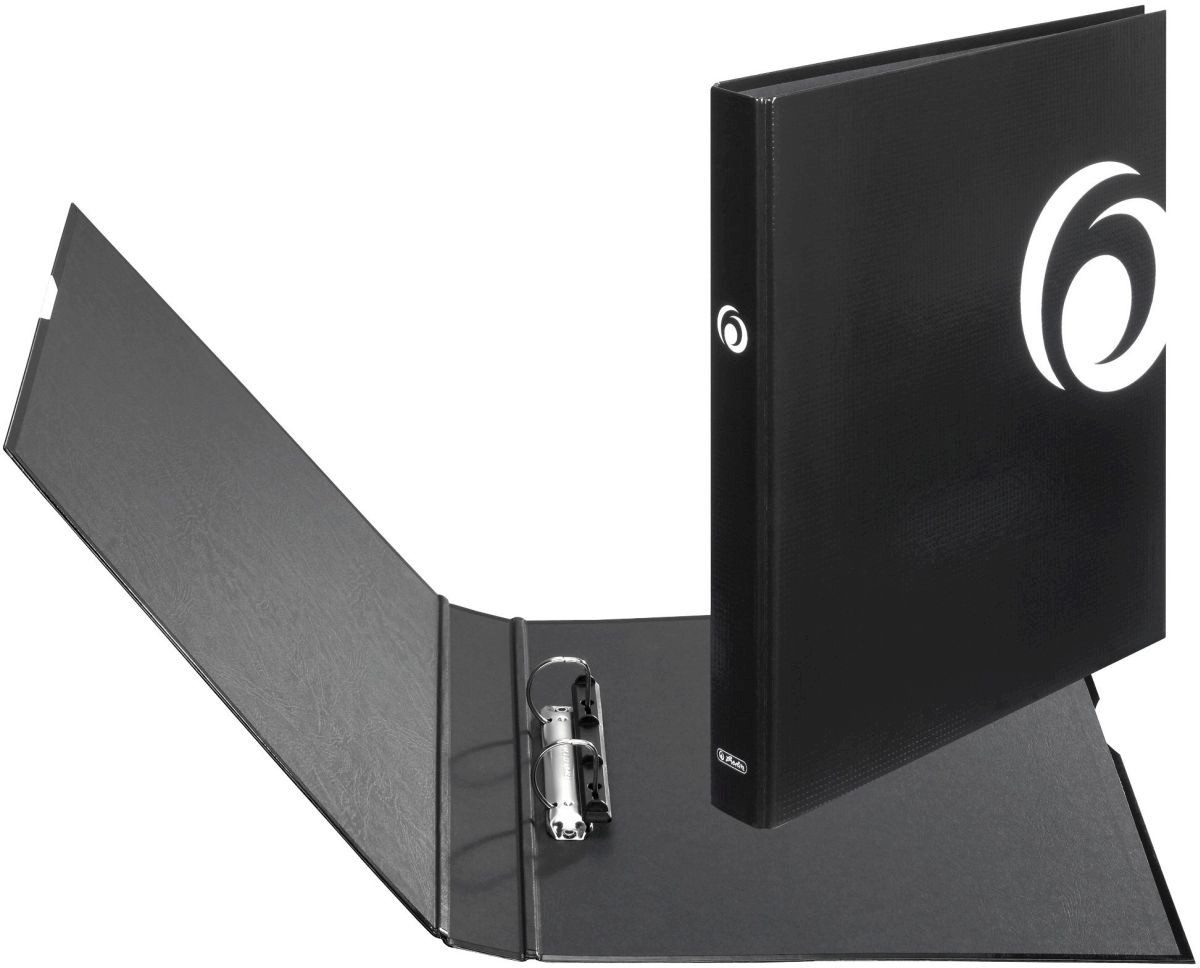 Herlitz Präsentationsordner Ringbuch Fresh Colour 2 Ringe A4 25mm schwarz maX.file
