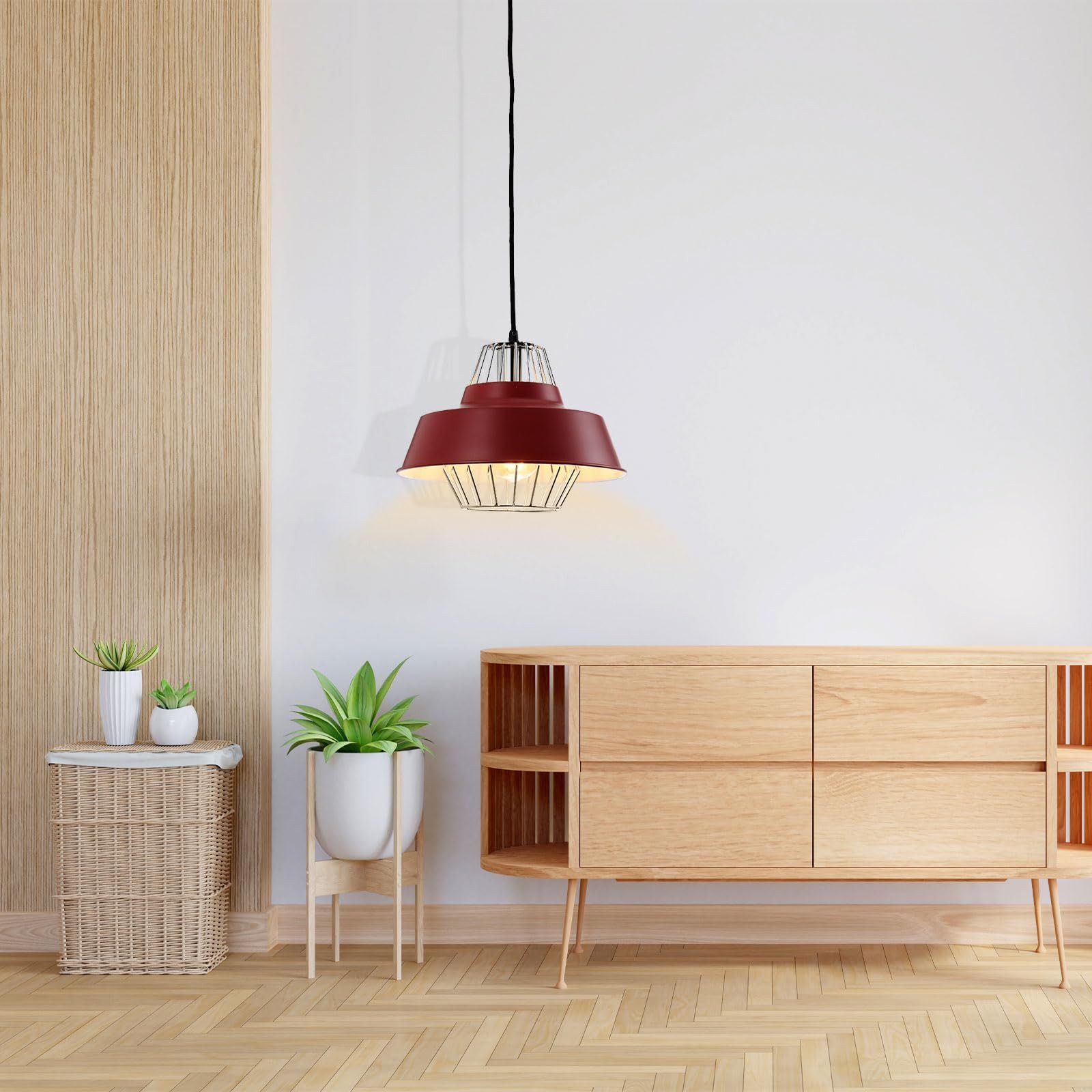 LQWELL Pendelleuchte Modern Hängeleuchte E27 Skandinavisch LED Pendelleuchteenlampe, keine Glühbirnen, Mattschwarz Minimalistische Industrie Pendellampe Hängelampe, Wohnraumbeleuchtung, für Küche, Wohnzimmer, Schlafzimmer, Esszimmer, Café