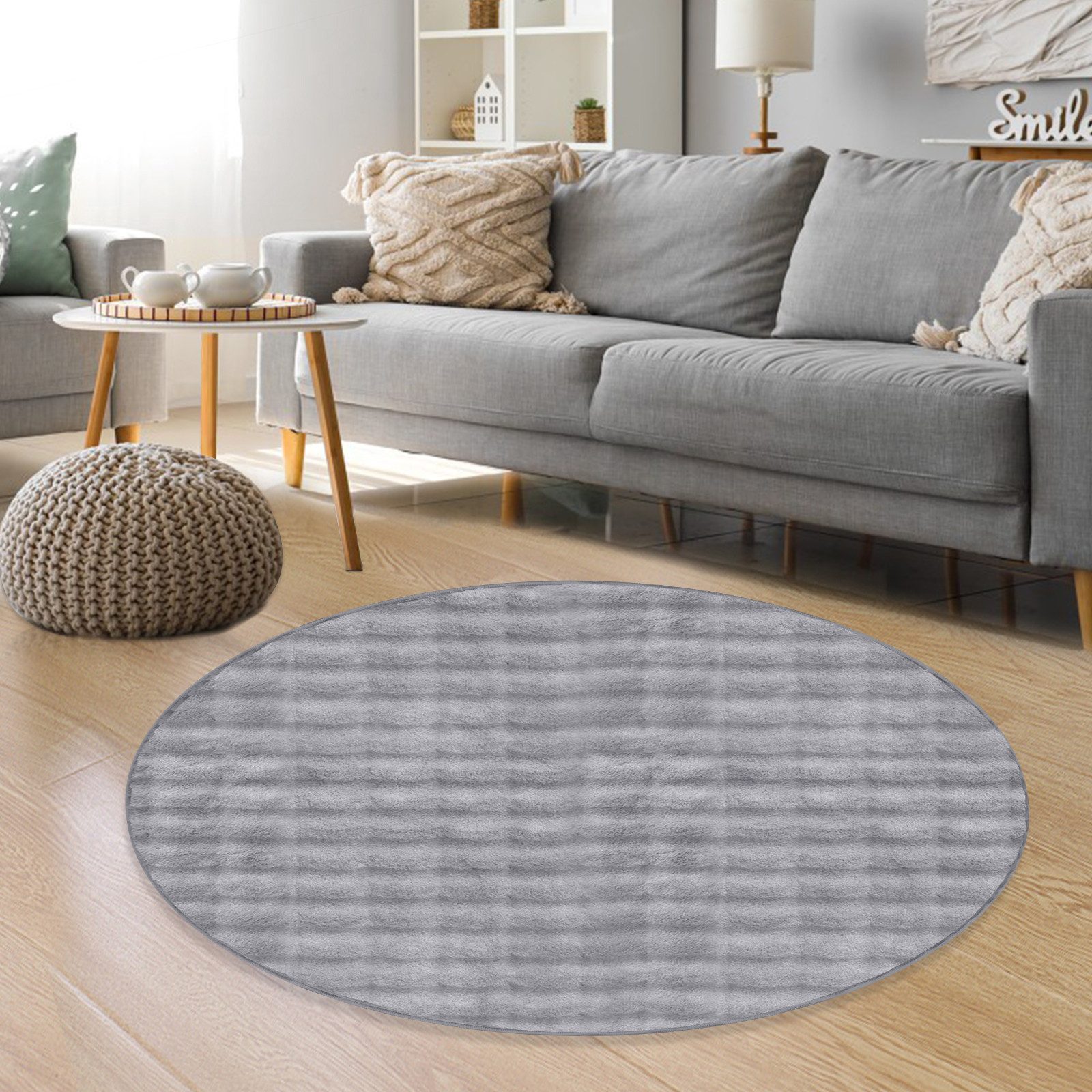 HOMELUX Teppich Wohnzimmer Fellteppich Kunsfell 3D-Blase, Weich Mehrere Größenoptionen