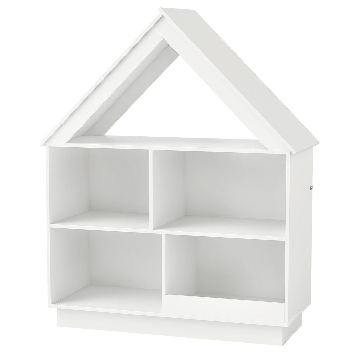 COSTWAY Bücherregal, Kinder, in Hausform, mit 5 Fächern, 88 x 34 x 108 cm günstig online kaufen