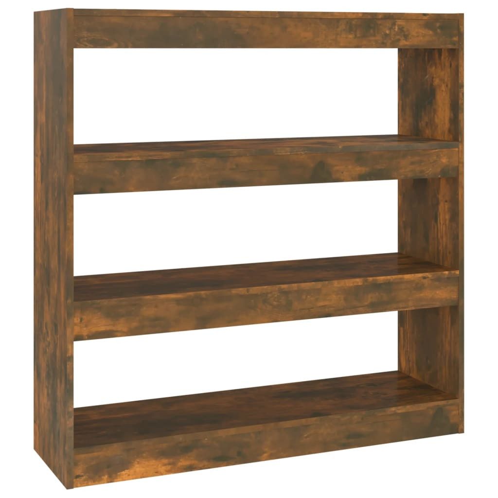 vidaXL Regal NA Bücherregal Raumteiler Räuchereiche 100x30x103 cm