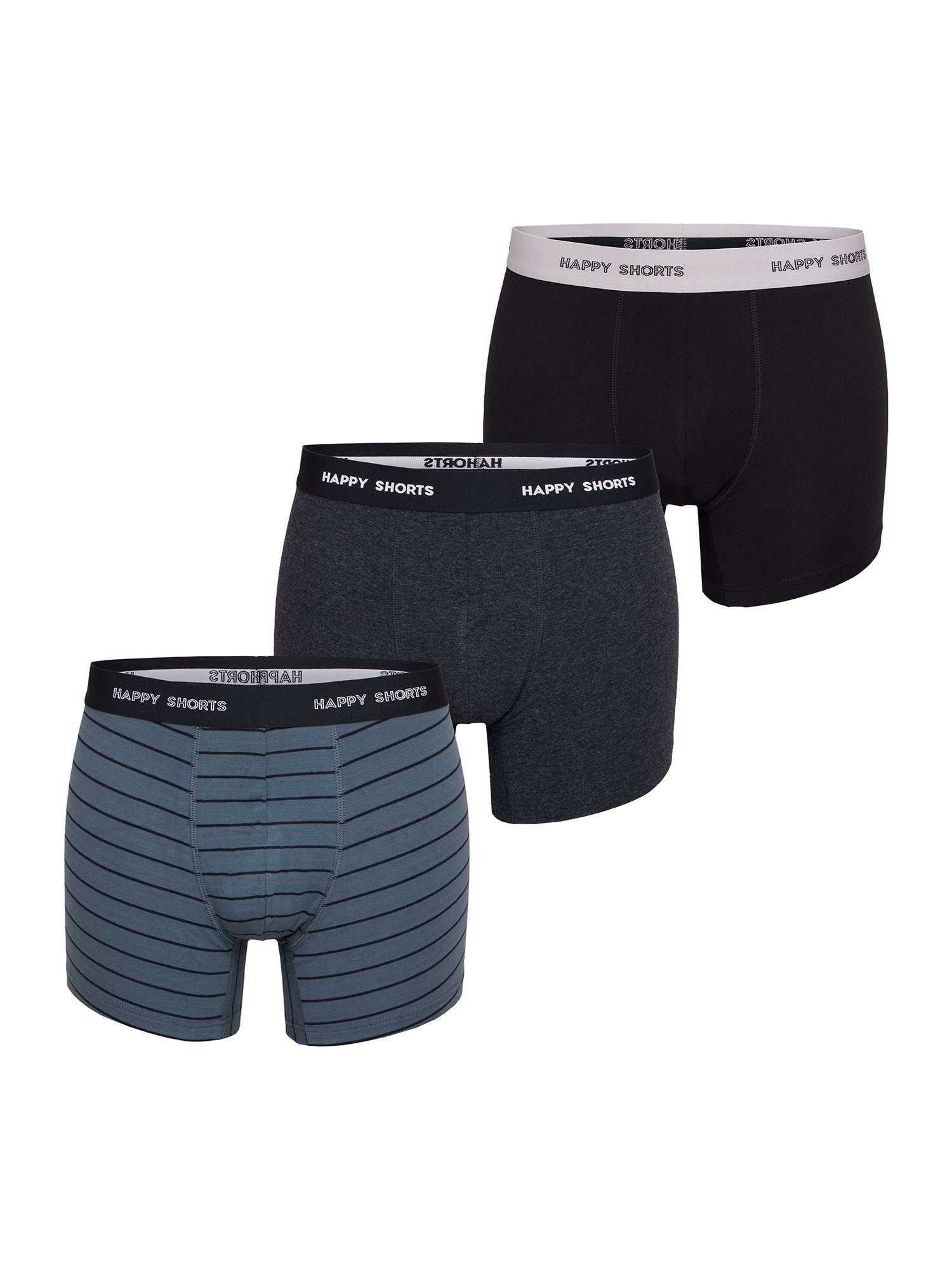 HAPPY SHORTS Retro Pants Motive (3-St) Retro-Boxer unterhose männer Stripes
