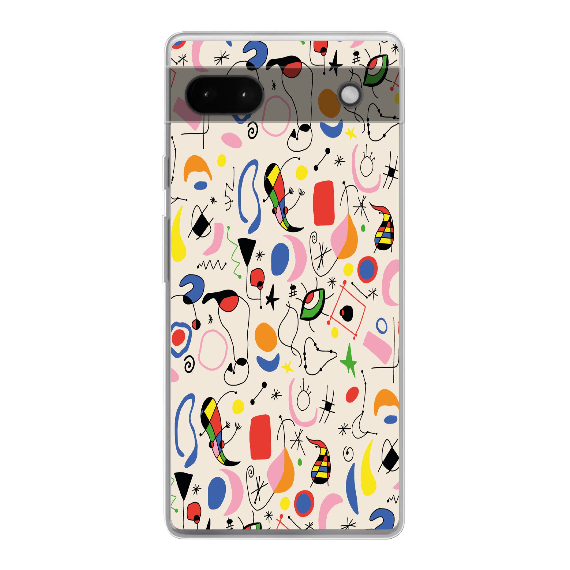MuchoWow Handyhülle für Google Pixel 6a Muster - Abstrakt - Kunst, Phone Case, Silikon, Schutzhülle Dünn