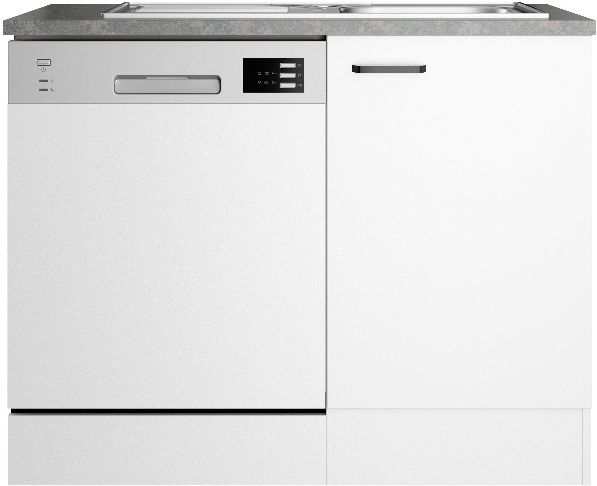 OPTIFIT Spülenschrank OPTImulti Breite 110 cm, mit 1 Tür u. Blende f. Geschirrspüler, Einbauspüle