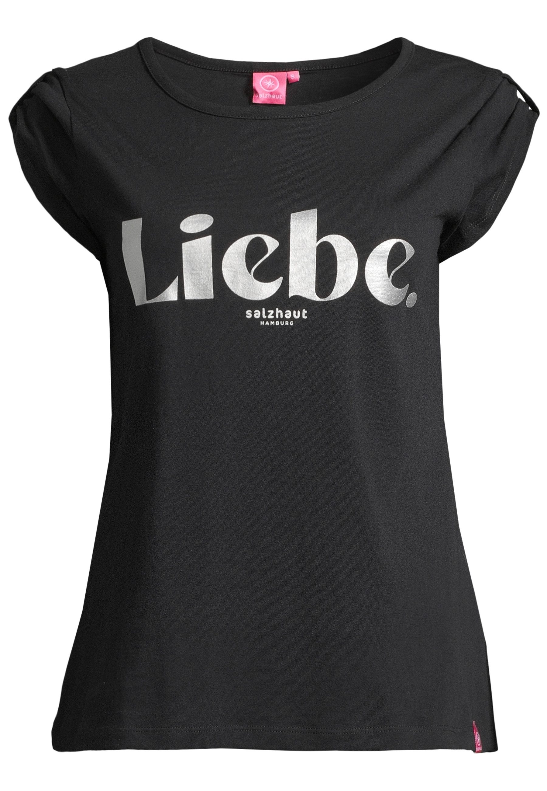 salzhaut T-Shirt BIIKE - LIEBE Damen Tailliert Endlich wieder Sommer! bequemes T-Shirt, Shirt, Top, Oberteil