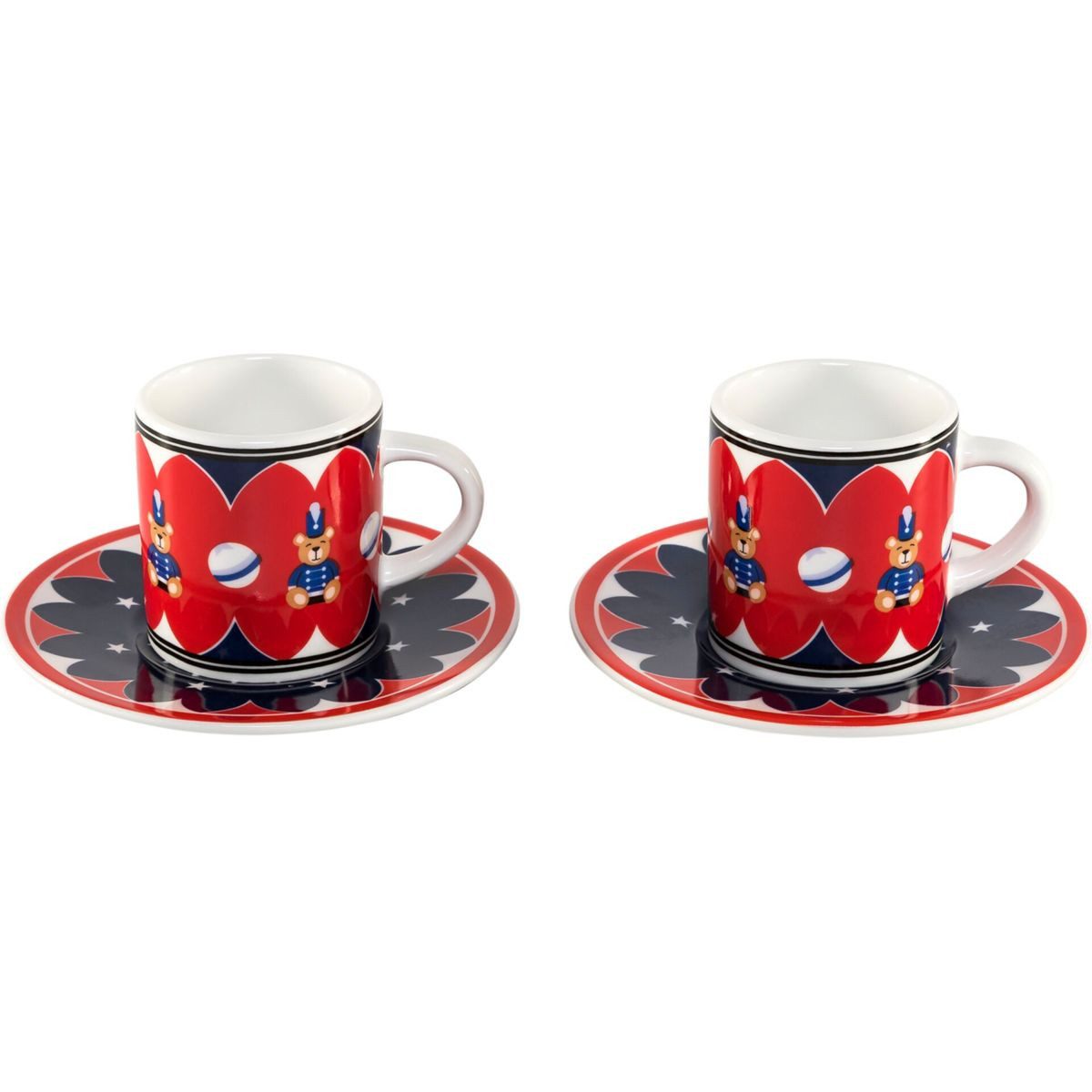 BIALETTI Kaffeeservice Set 2 Tassen inkl. Untertassen Joyful Memories, Porzellan