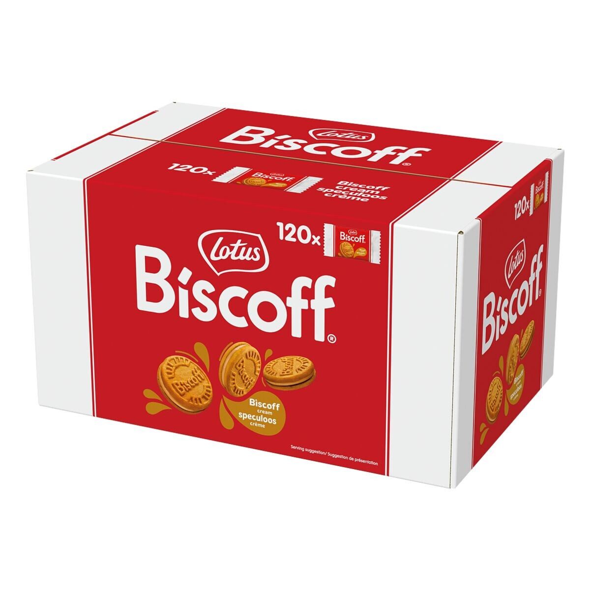 LOTUS BAKERIES Kekse Biscoff® Creme, 120 einzeln verpackte Doppelkekse