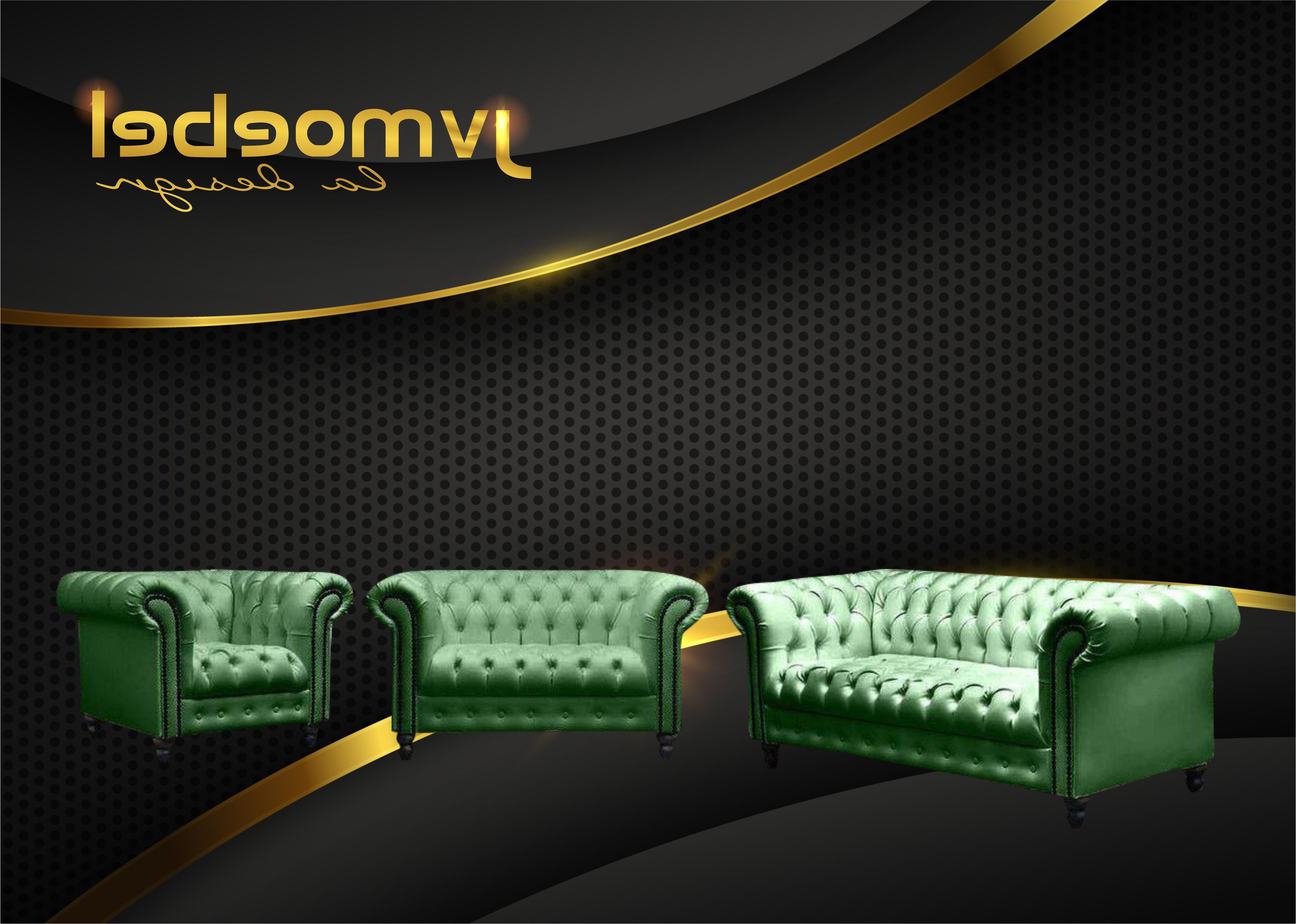 Xlmoebel Polstergarnitur Modernes Chesterfield Sofa Set für das Wohnzimmer, 31 Sitzer, (2-tlg), Made in Europa