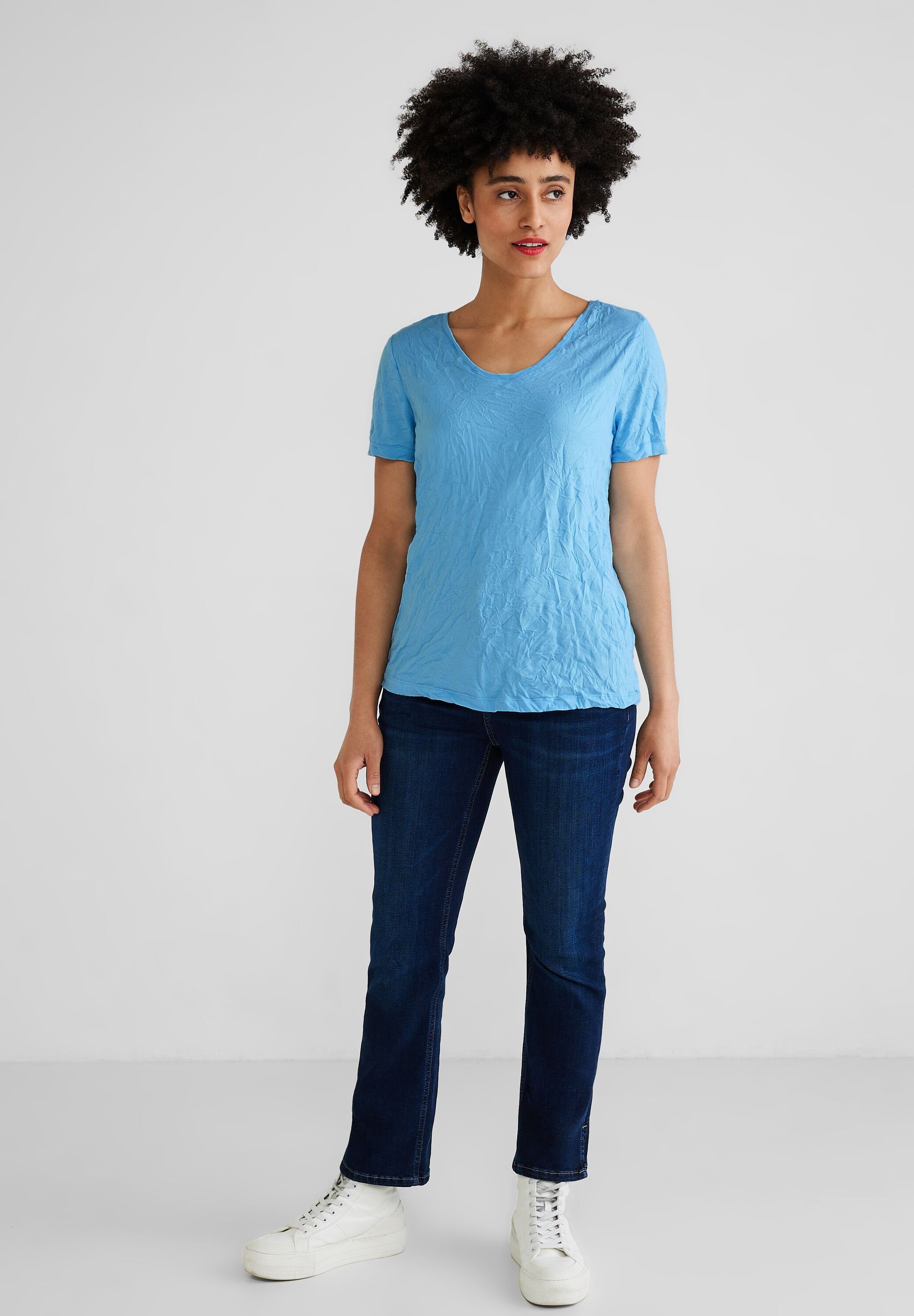 Materialmix splash softem STREET blue aus ONE T-Shirt