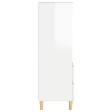 furnicato Sideboard Highboard Hochglanz-Weiß 40x36x110 cm Holzwerkstoff