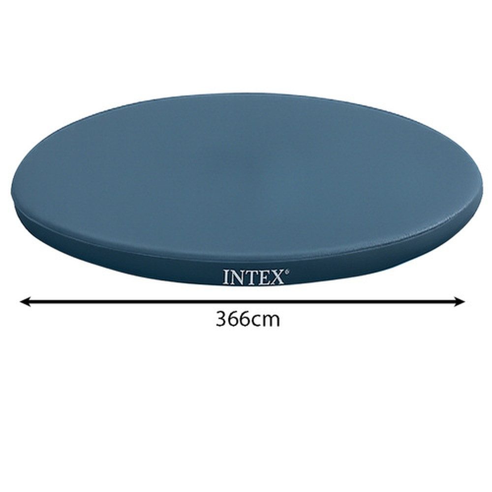 Intex Pool-Abdeckplane Poolabdeckung Schutzplane (Spar-Set, 1-St., 366 cm), Die dunkelblaue Plane speichert die Sonnenwärme am Tag