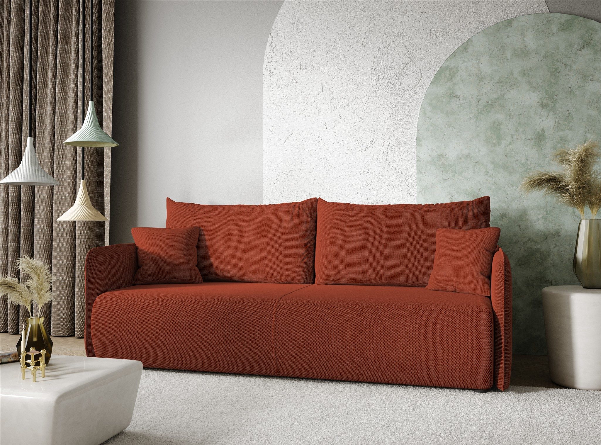 Fun Möbel 2-Sitzer Sofa mit Schlaffunktion FUN REGINA Stoff Curio, inkl. Bettkasten, inkl. 2 Rücken- und 2 Zierkissen