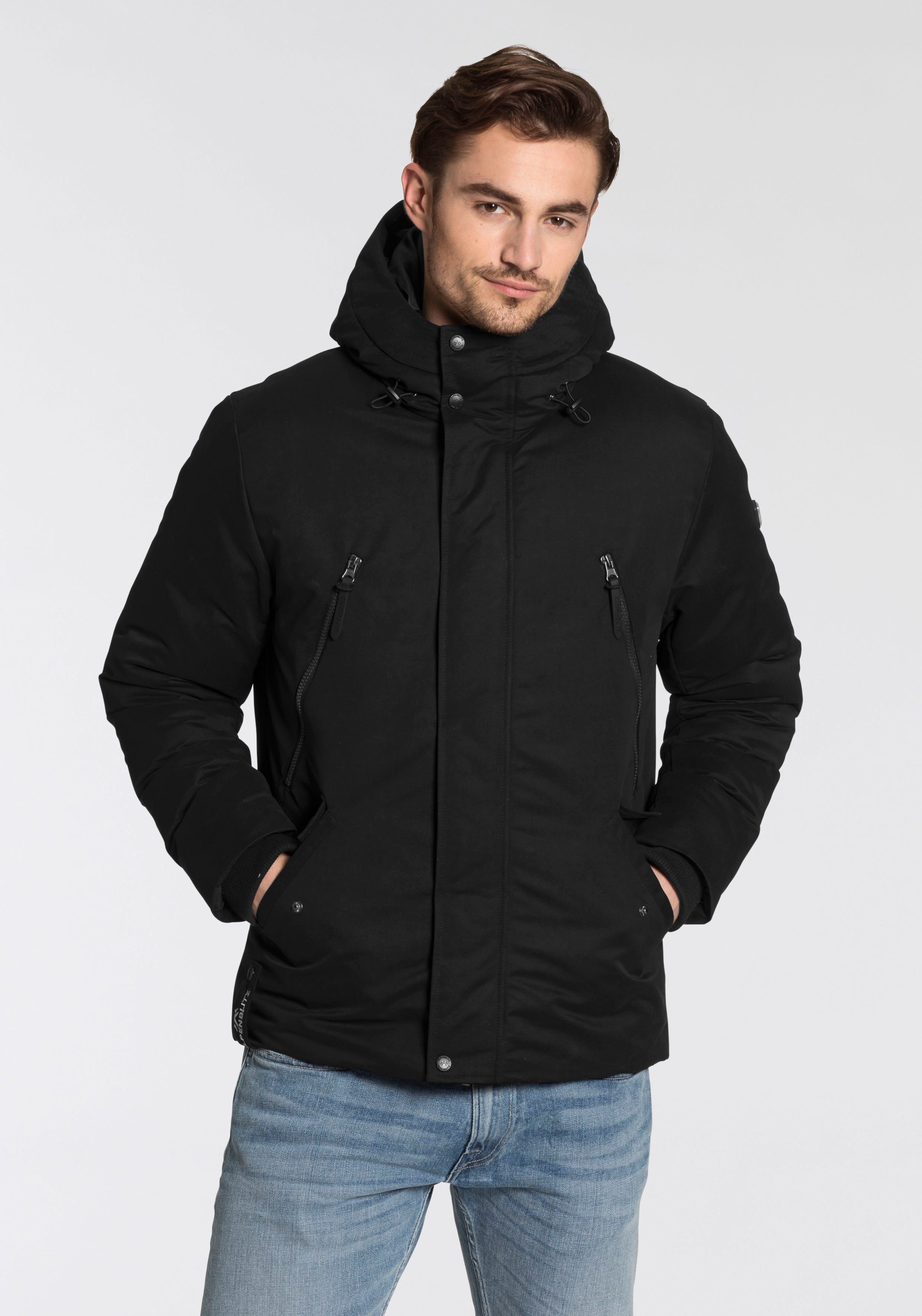 ALPENBLITZ Outdoorjacke "Östersund" mit abnehmbarer Kapuze und lange RV Taschen