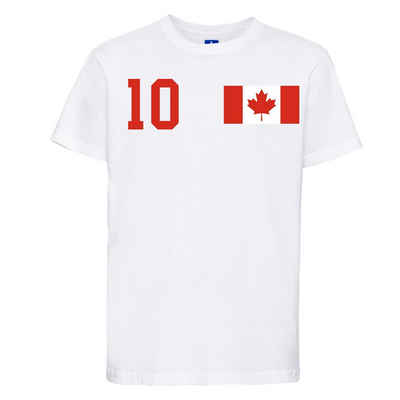 Youth Designz T-Shirt Kanada Kinder Shirt im Fußball Trikot Look mit trendigem Motiv