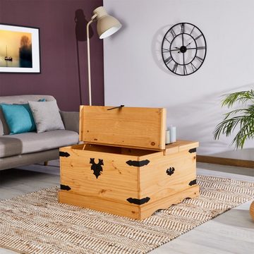 IDIMEX Truhentisch TEQUILA, Truhentisch Couchtisch Beistelltisch Mexiko Möbel Kiefer Holz massiv L