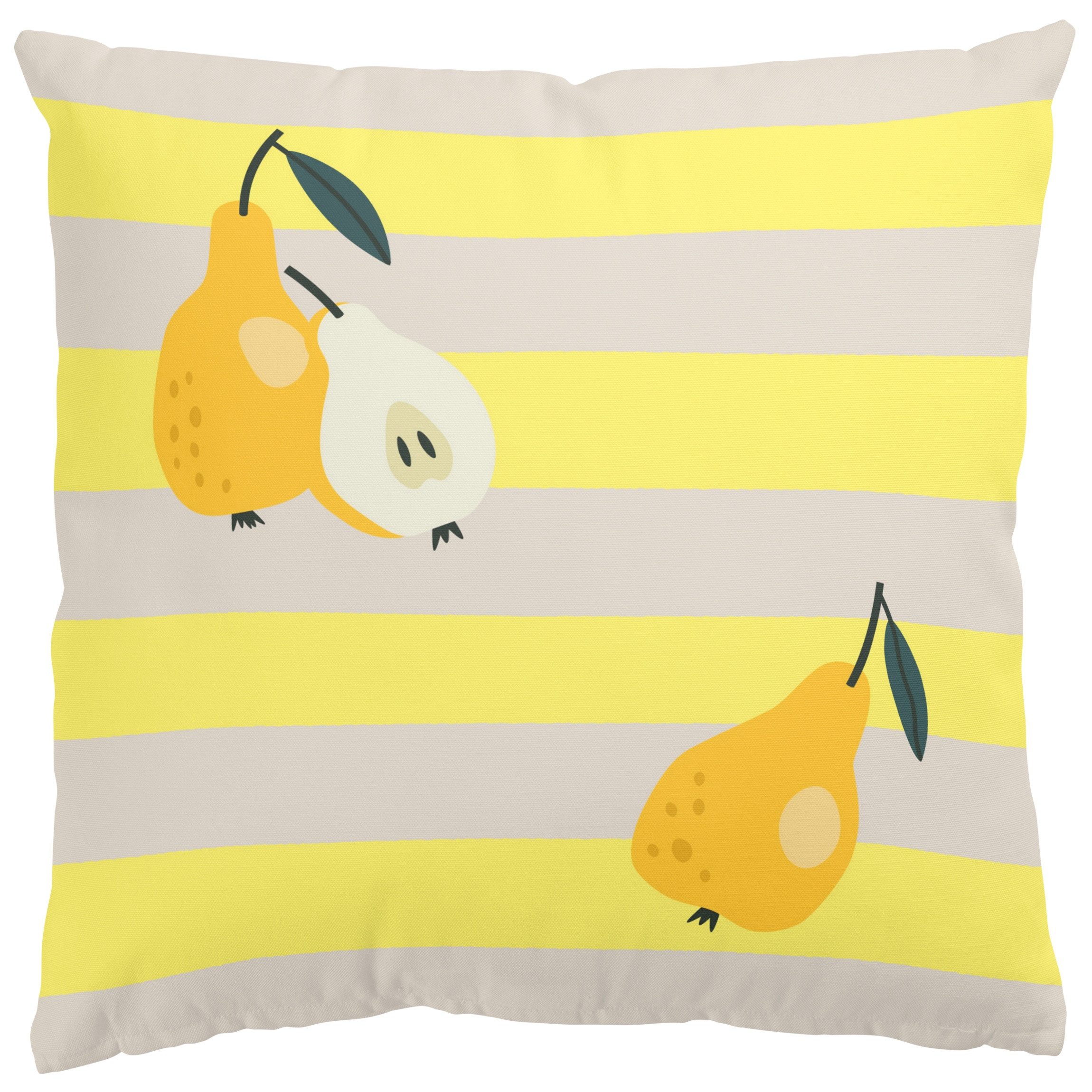 Bilderdepot24 Dekokissen drinnen Kissenhülle/ Sofakissen/ Zierkissen gelb Kulinarisch Pop Art, Bezug mit / ohne Füllung Zierkissen Outdoor Sofa Bett