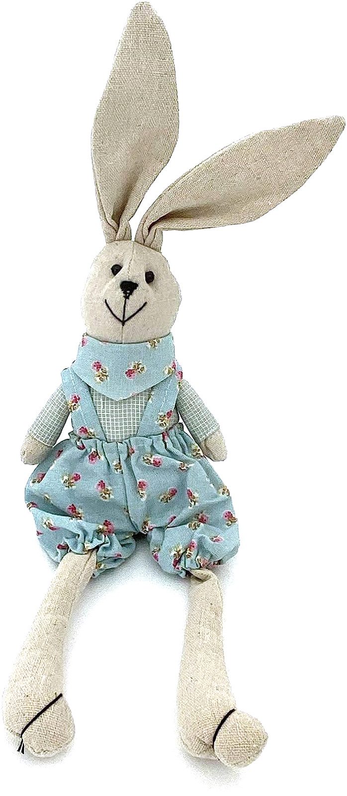 heimtexland Kantenhocker Fensterdeko Osterdeko Landhaus Dekofigur Hase (Typ740, 1 St., 1), Kantenhocker Osterhase I Stoff I Leinen-Optik