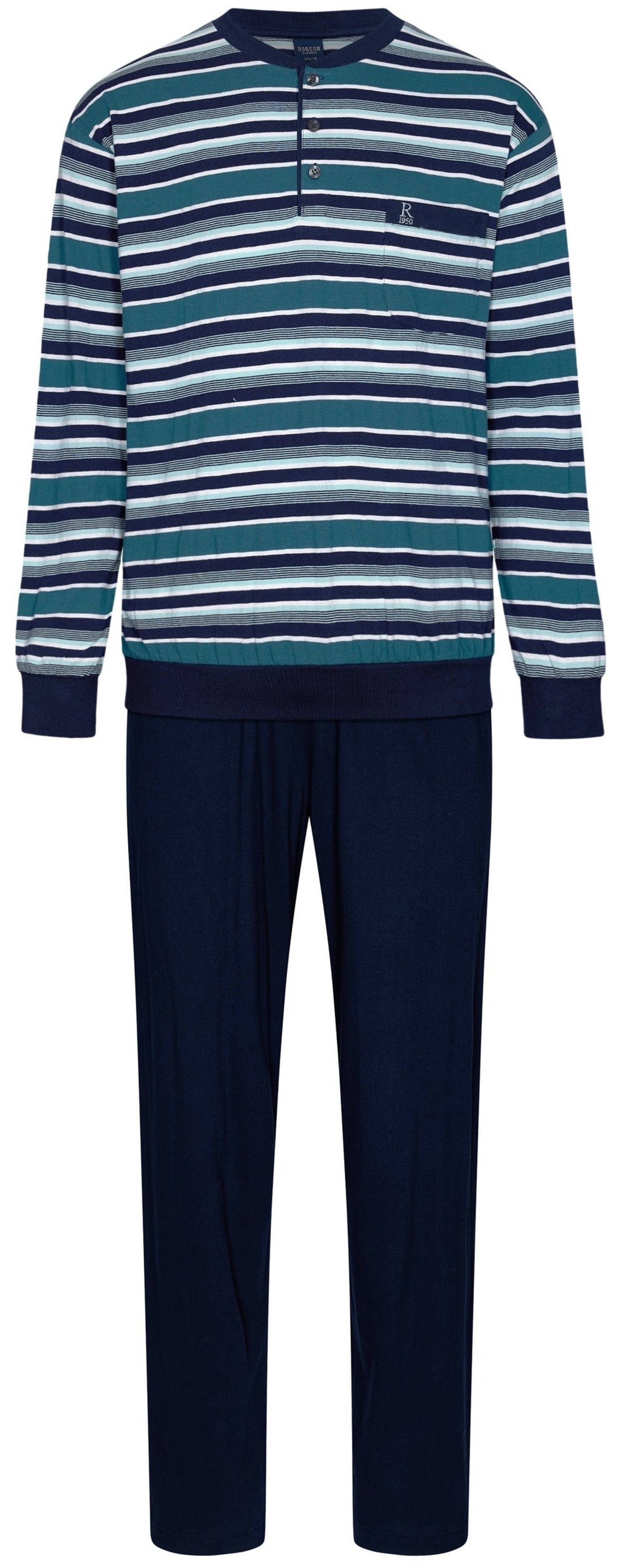 Robson Schlafanzug Herren Pyjama lang (2 günstig online kaufen